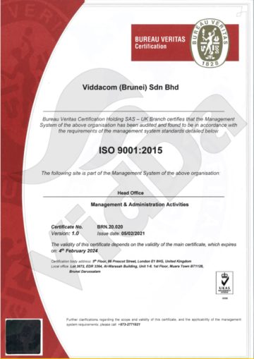 ISO 9001 2015 – Head Office