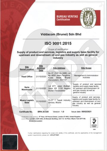 ISO 9001 2015 – Site Location